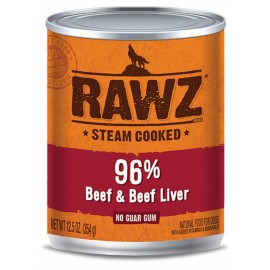 RAWZ 96% 牛肉+牛肝 全犬罐頭 354G x 12罐